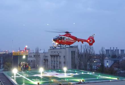 Spitalul Universitar de Urgenta Bucuresti anunta efectuarea primului zbor pe noul heliport de 1 milion de euro