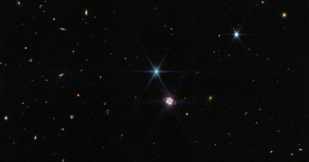 Imagine pentru articolul: Noi imagini surprinse de telescopul spaţial James Webb: cum arată inelele lui Neptun