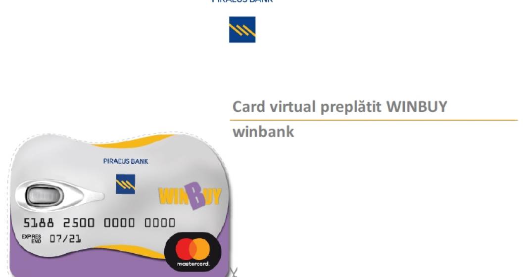 Imagine pentru articolul: Piraeus Bank a lansat un card virtual preplatit: ce poti face cu Winbuy si care sunt costurile de utilizare