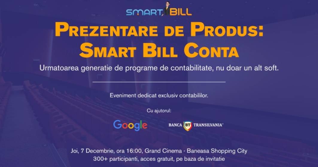 Imagine pentru articolul: (P) Smart Bill invita contabilii la prezentarea produsului Smart Bill Conta