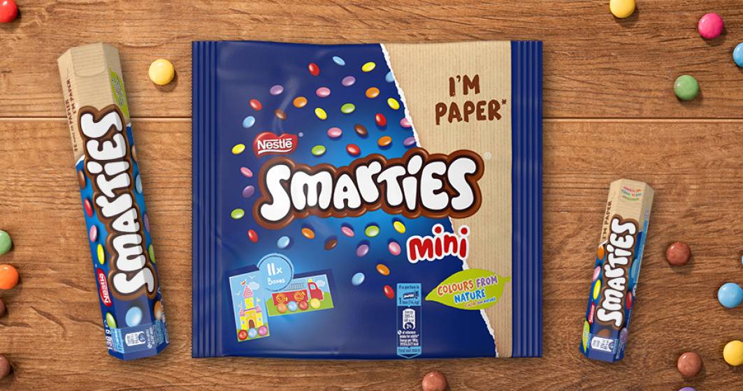 Imagine pentru articolul: Nestlé va folosi doar hârtie reciclabilă pentru ambalajele brandului Smarties