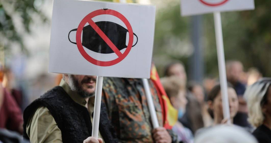 Imagine pentru articolul: Protest în Germania împotriva restricţiilor