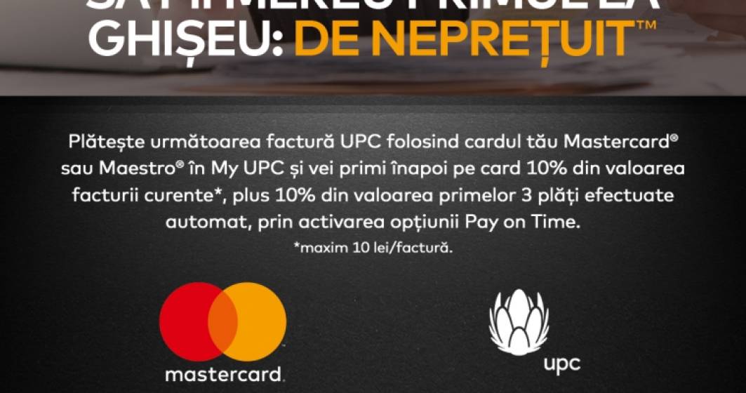 Imagine pentru articolul: Platesti cu Mastercard? UPC iti ofera beneficii