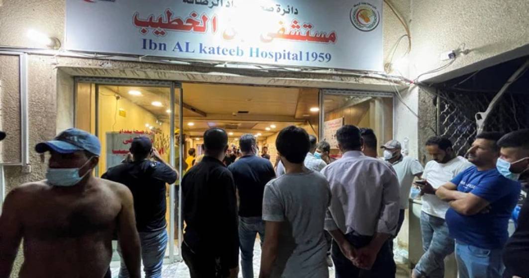 Imagine pentru articolul: Incendiu devastator într-un spital COVID din Irak: 82 de decese până în prezent