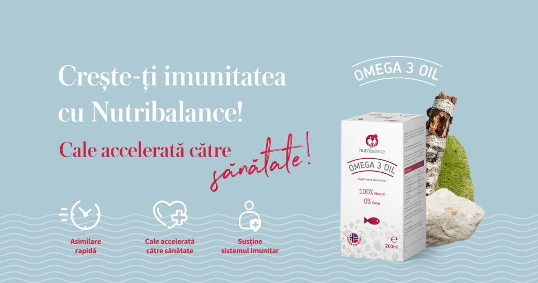 Imagine pentru articolul: (P) Nutribalance Omega 3 Oil, un supliment care îți susține imunitatea și starea de bine