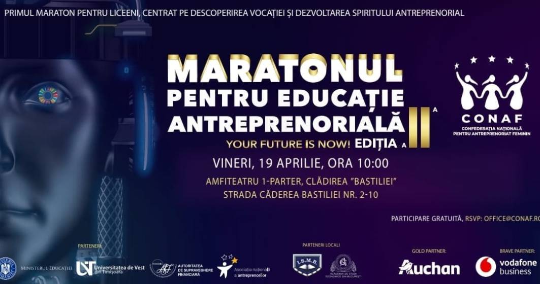 Imagine pentru articolul: CONAF Sucursala București organizează semifinala ”MARATONUL PENTRU EDUCAȚIE ANTREPRENORIALĂ”