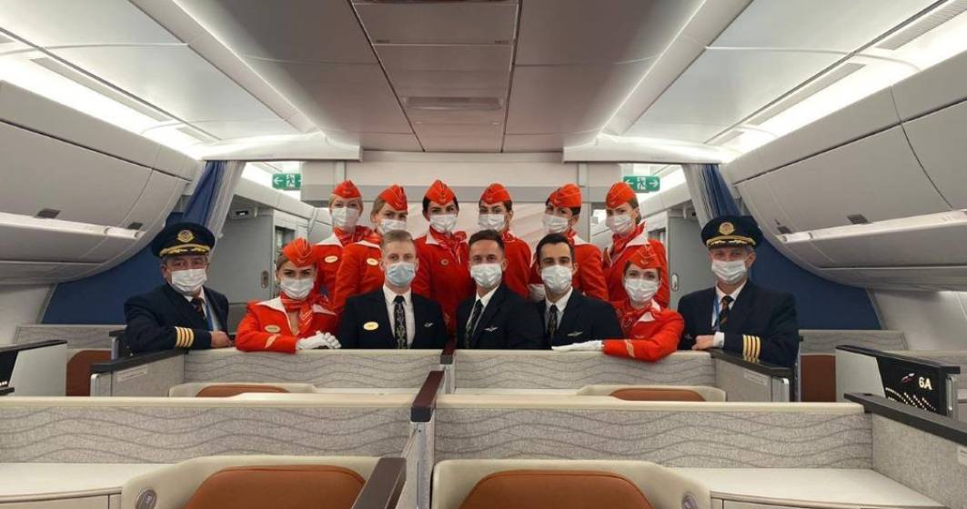 Imagine pentru articolul: O companie aeriană rusă va crea locuri speciale în avion pentru cei care nu vor să poarte mască