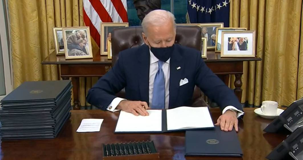 Imagine pentru articolul: Joe Biden a semnat 17 decrete în prima zi ca președinte. Primele decizii luate de Biden