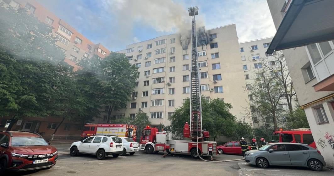 Imagine pentru articolul: Incendiu violent în București: o persoană a decedat