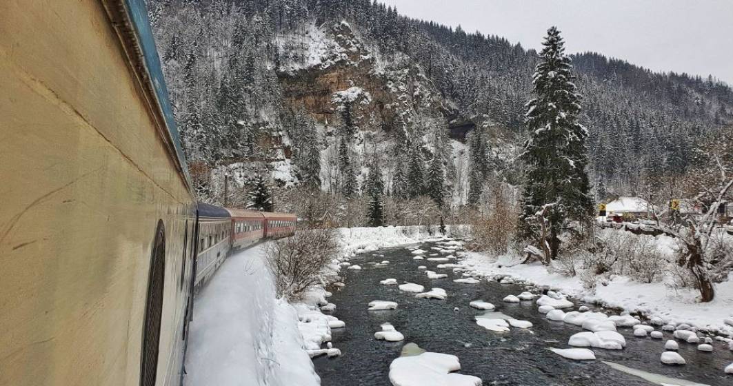 Imagine pentru articolul: Circulația trenurilor se desfășoară în condiții de iarnă