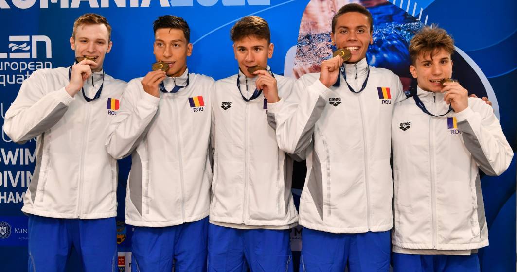Imagine pentru articolul: Aur pentru România, la proba de ștafetă masculin 4×100 m liber, la Campionatul European de natație juniori