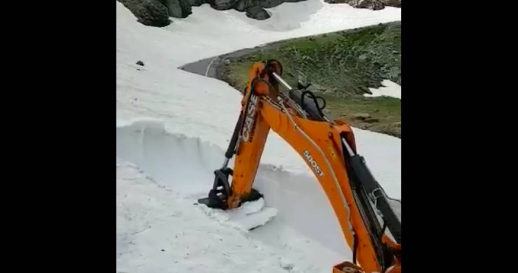 Imagine pentru articolul: Transfagarasanul va fi redeschis incepand cu 1 iulie. In prezent, zapada are peste 7 metri in unele locuri