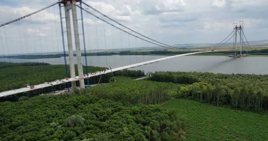 Imagine pentru articolul: S-a montat ultimul tablier metalic la Podul de peste Dunăre, de la Brăila