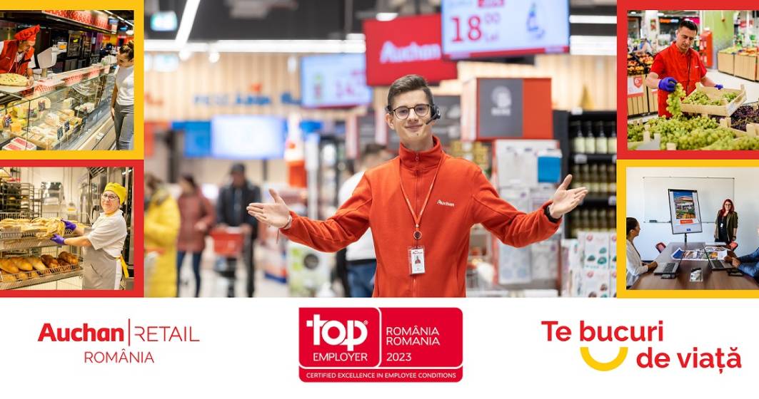 Imagine pentru articolul: Auchan România primește certificarea Top Employer 2023