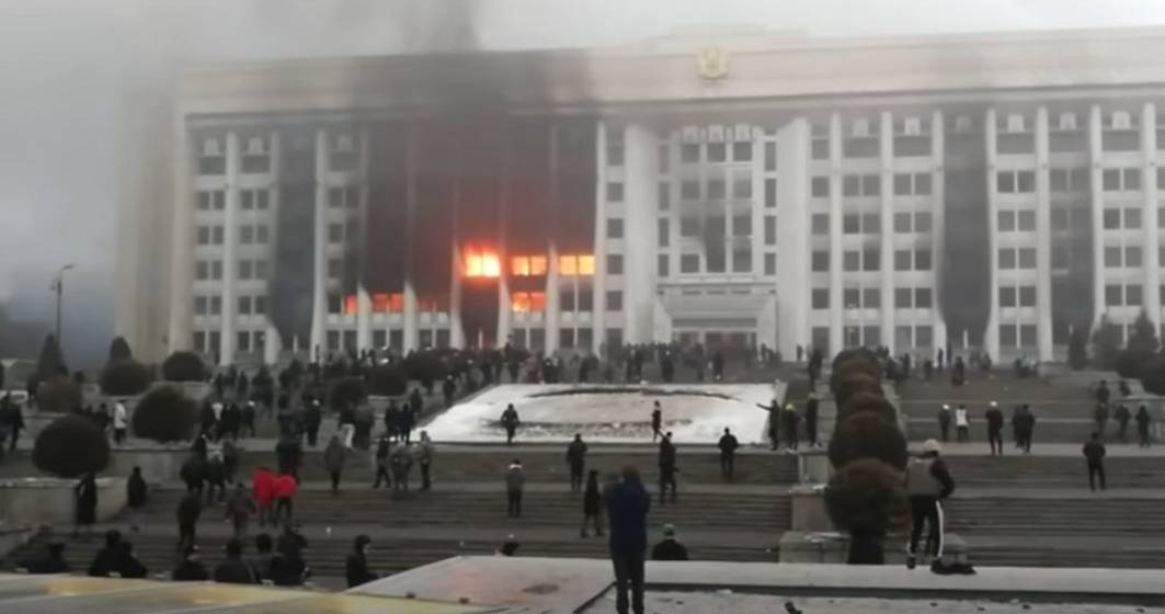 Imagine pentru articolul: Proteste Kazahstan | Armata rusă a fost chemată să înăbușe revoltele. Crește numărul morților