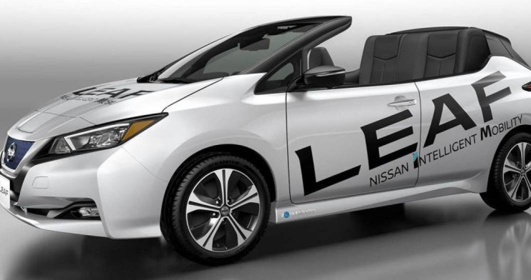 Imagine pentru articolul: Nissan ne lasa cu gura cascata! Cum arata o versiune decapotabila a modelului Leaf?