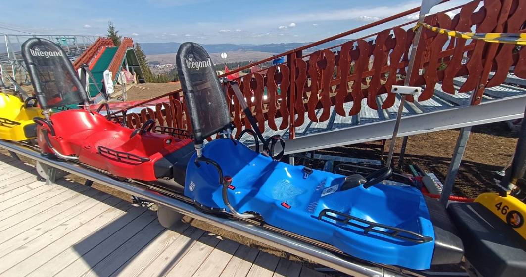 Imagine pentru articolul: FOTO: Cât costă să te dai cu bobul la Toplița. Pista de bob Alpine Coaster din Harghita e cea mai mare din România