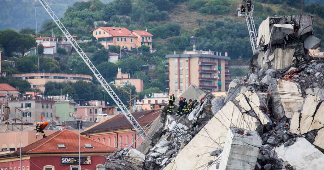 Imagine pentru articolul: Pod prabusit la Genova: Operatiunile de cautare s-au incheiat, bilantul oficial este de 43 de morti