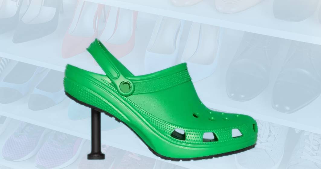 Imagine pentru articolul: Balenciaga lansează o pereche de papuci Crocs mai scumpă decât salariul mediu în România