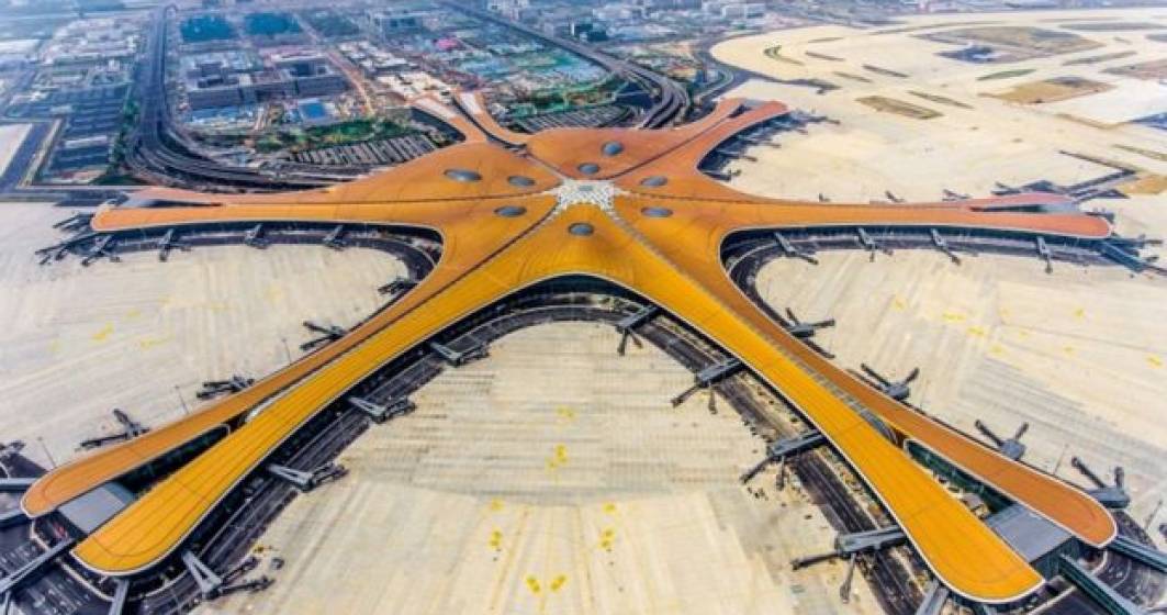 Imagine pentru articolul: China a inaugurat un mega-aeroport sub forma de stea de mare