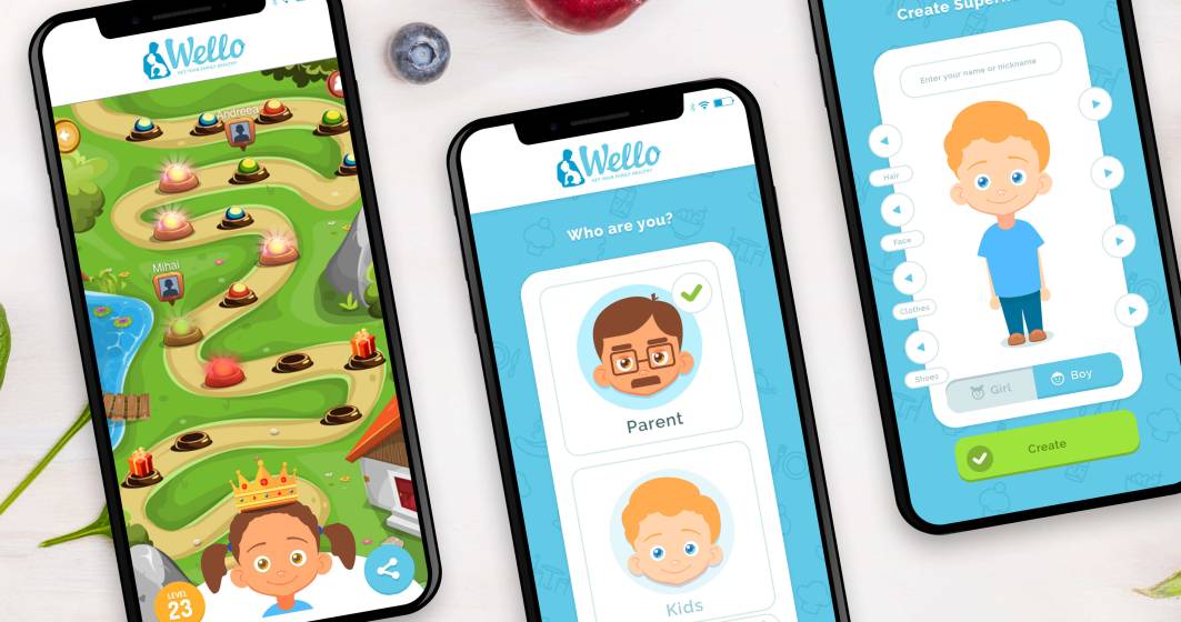 Imagine pentru articolul: Wello, o aplicatie pentru copiii supraponderali, a primit finantare de 1 milion de euro