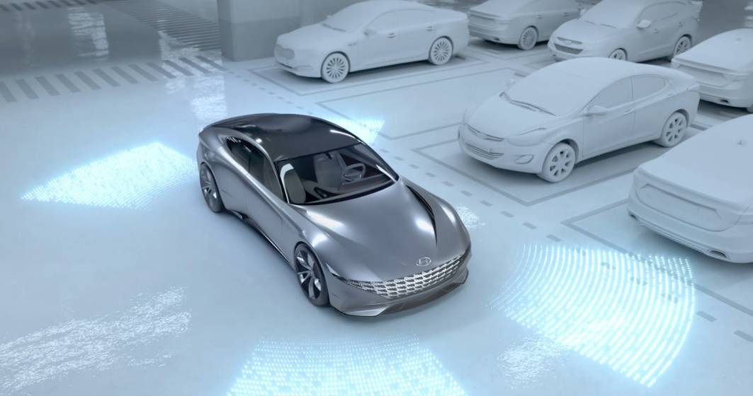 Imagine pentru articolul: Hyundai prezinta un sistem de incarcare automata, fara fir a viitoarelor sale masini electrice