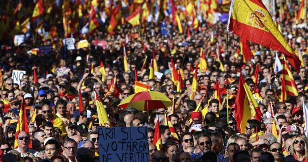 Imagine pentru articolul: Un milion de persoane au manifestat la Barcelona pentru unitatea Spaniei