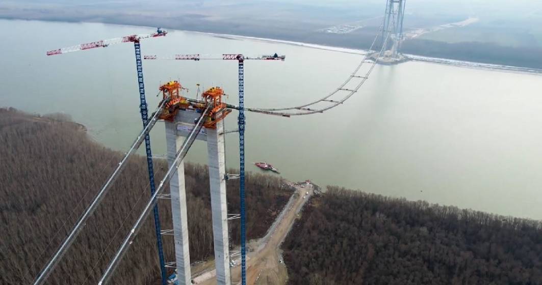 Imagine pentru articolul: Cele mai noi imagini video cu Podul suspendat peste Dunăre. Când va deveni acesta operațional