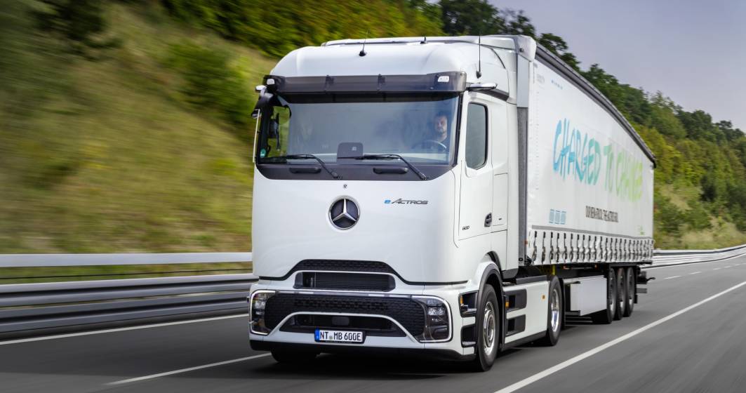 Imagine pentru articolul: Mercedes-Benz a prezentat un camion electric cu design neobișnuit și autonomie de 500 km