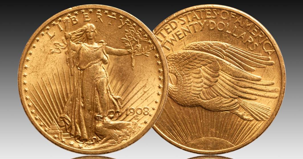Imagine pentru articolul: Licitația record: 18,9 milioane de dolari pentru o monedă americană de aur