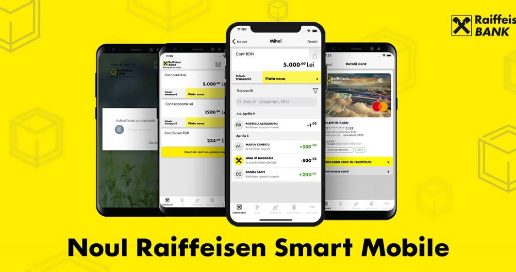 Imagine pentru articolul: Raiffeisen Bank si-a lansat noile aplicatii de mobile banking si Internet banking