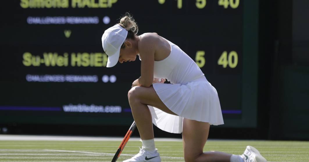 Imagine pentru articolul: Visul frumos s-a terminat: Simona Halep, eliminată la Wimbledon