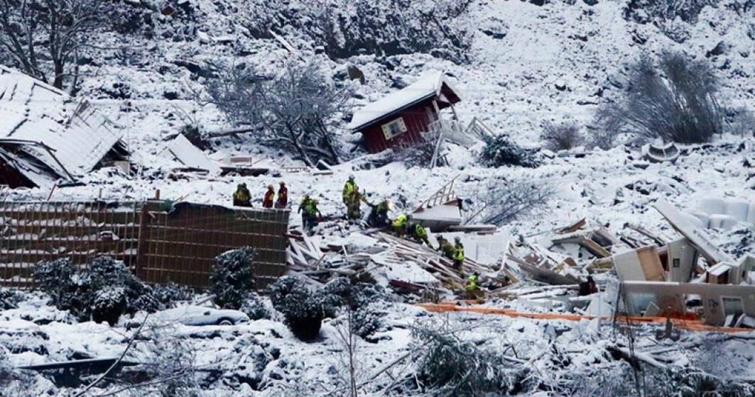 Imagine pentru articolul: Bilanț nou al alunecării de teren din Norvegia: patru decedați și șase dispăruți