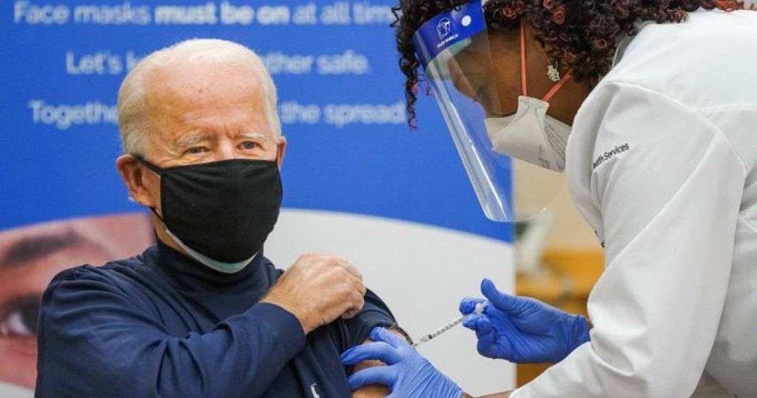 Imagine pentru articolul: Joe Biden va primi luni a adoua doză de vaccin anti-COVID-19