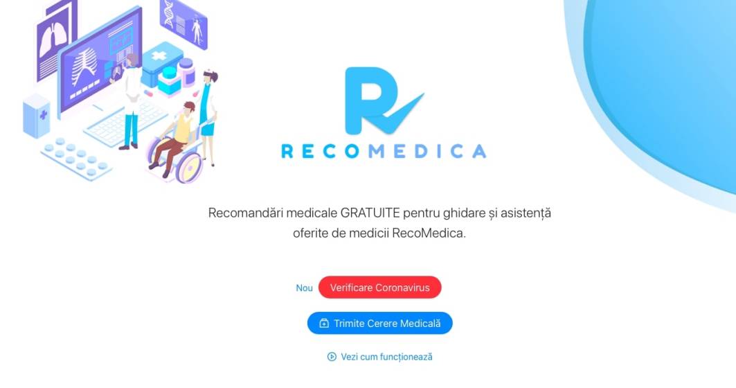 Imagine pentru articolul: RecoMedica asigură triaj și evaluare medicală online gratuită, pentru a preveni răspândirea virusului Covid-19 în România