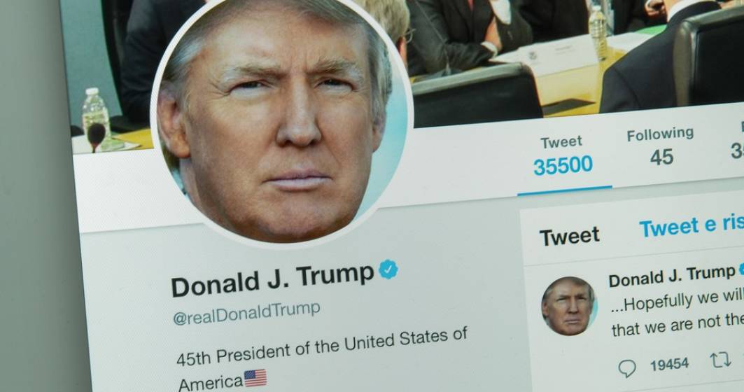 Imagine pentru articolul: Twitter suspendă permanent contul lui Donald Trump