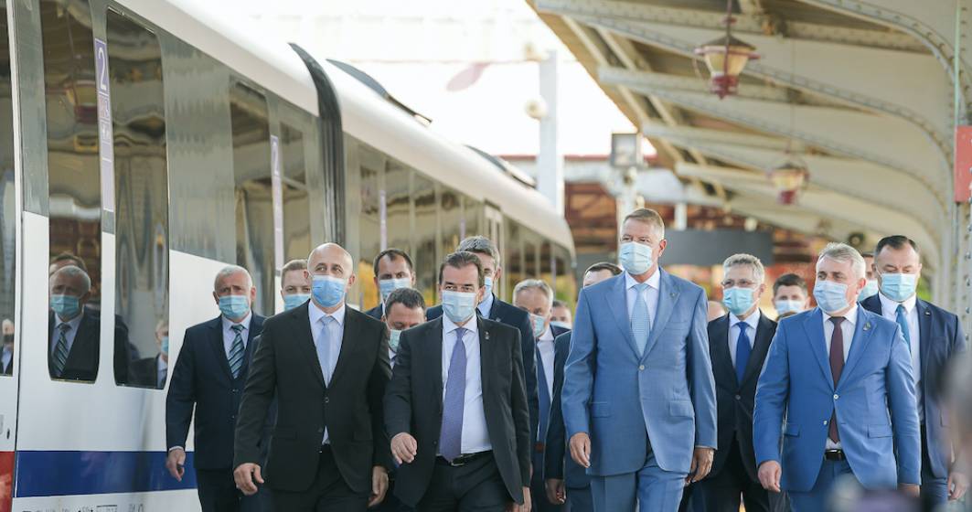 Imagine pentru articolul: Iohannis a testat garnitura de tren de pe ruta Gara de Nord - Aeroportul Henri Coandă