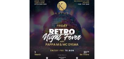 RetroNight Fever, un super party de 1 Martie, la Kayus Lounge Brașov