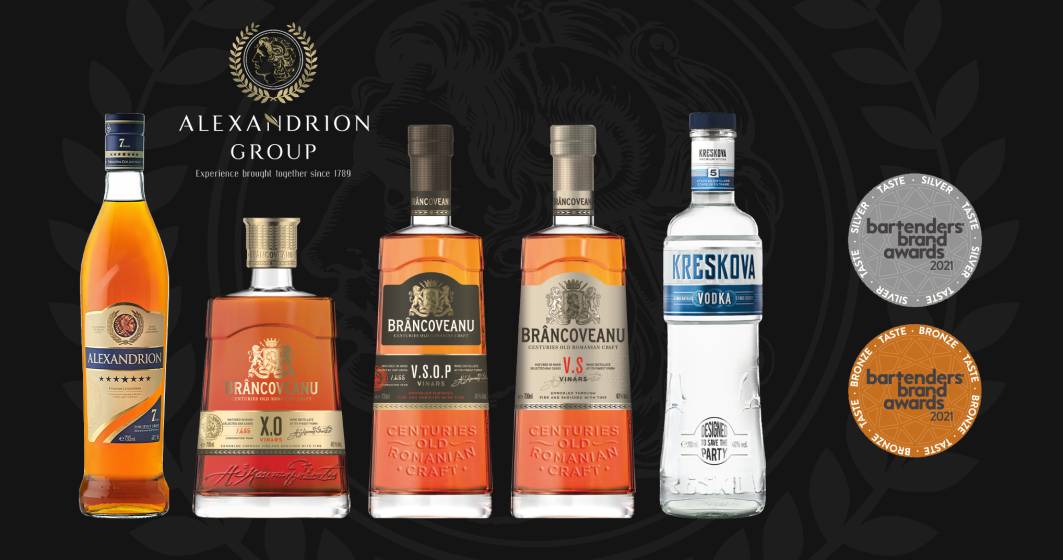 Imagine pentru articolul: (P) Brâncoveanu Vinars, Alexandrion şi Kreskova Vodka au cucerit medalii pentru calitatea gustului la Bartenders’ Brand Awards 2021