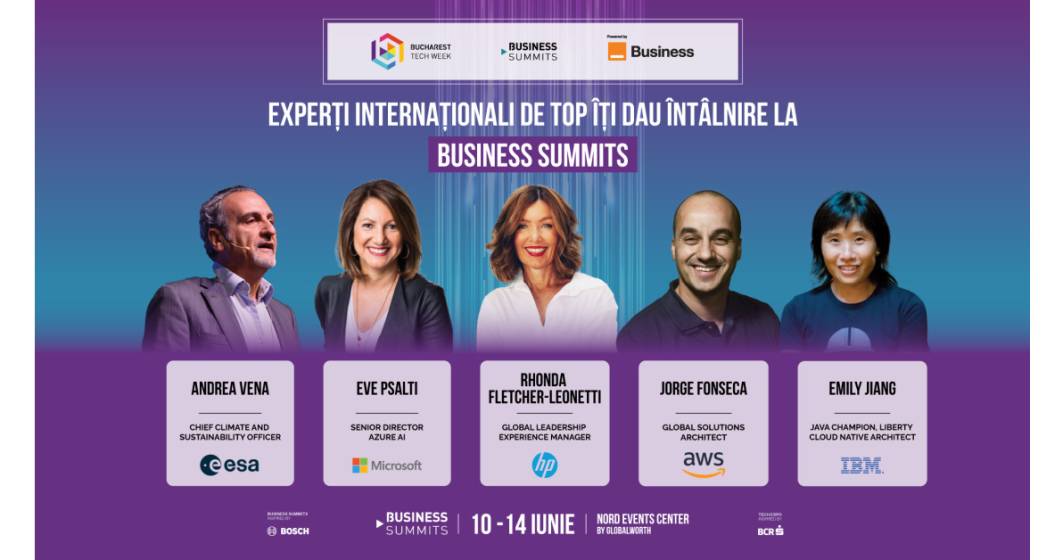 Imagine pentru articolul: Bucharest Tech Week aduce în prim plan speakeri mondiali de elită la cele cinci summituri de business